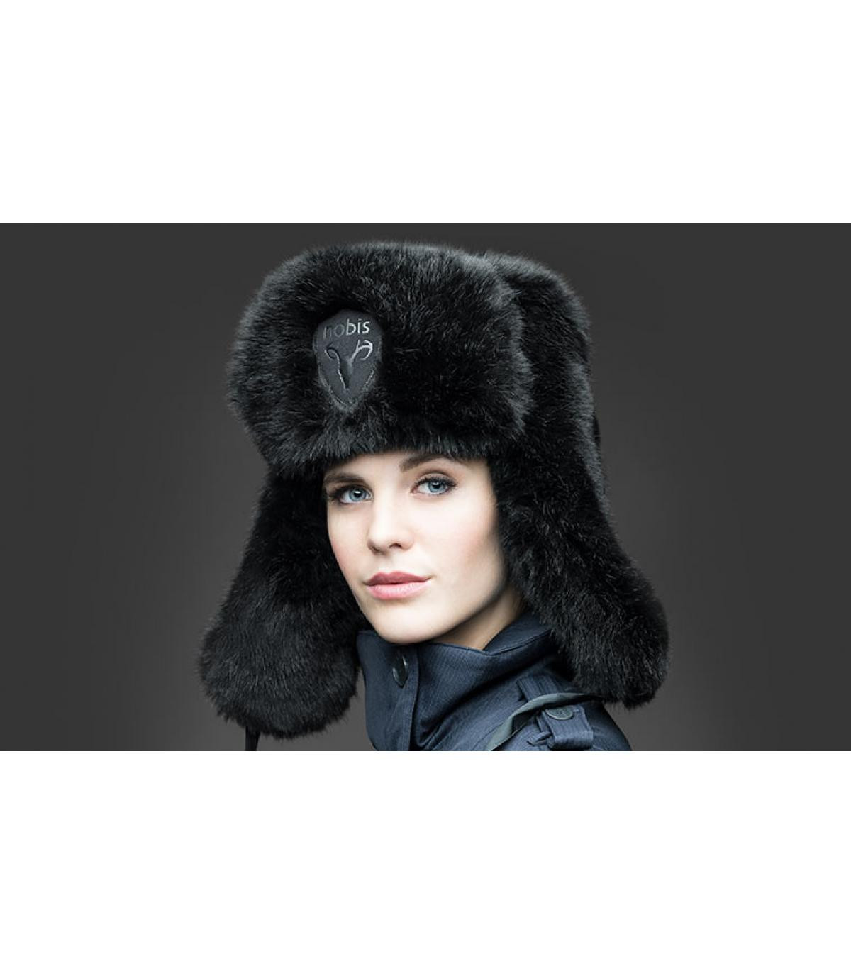 All fur trapper hat Sugar lips black All fur trapper hat Sugar lips black